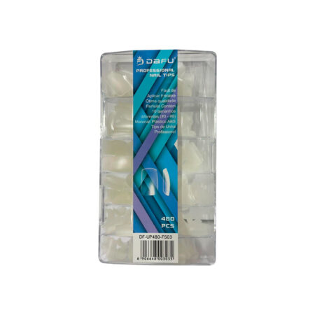 Postiça Quadrada Transparente Fosca Dafu 480 Unidades FS03