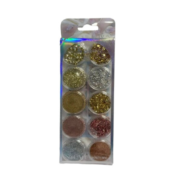Kit Folha de Ouro e Glitter Dafu 10 cores - Imagem 3