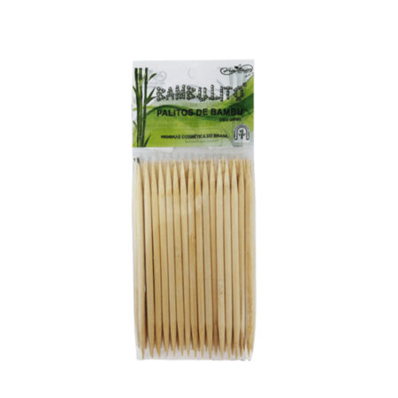 Palito Bambulito Duas Pontas HigiBras 16cm 50 unidades