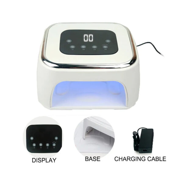 Cabine UV/LED 99W com Bluetooth Branca