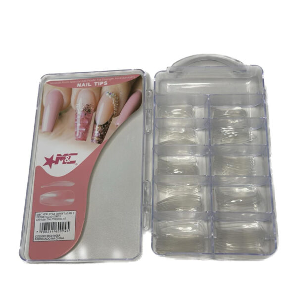 Postiça Bailarina Curvada Transparente MC 100 unidades