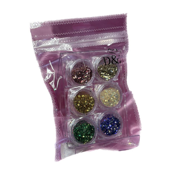 Kit Glitter Flocado Pequeno DZ 6 unidades