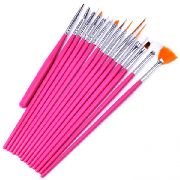 Kit Pincel de Decoração Pink 15 unidades