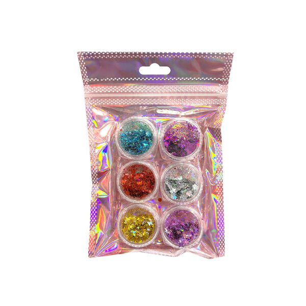 Kit Glitter Borboleta Pequeno 01 Dafu 6 unidades