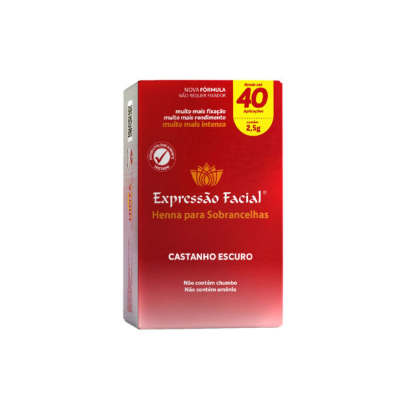 Henna Expressão Facial Castanho Escuro 2,5g