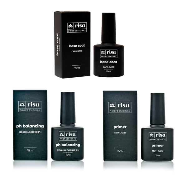 Kit Preparadores Risa - Base Coat, Primer e PH Balancing
