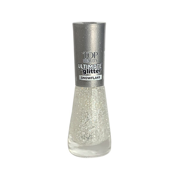 Esmalte Top Beauty Ultimate Glitter Snowflake 9ml