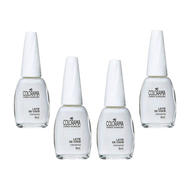 Kit 4 Esmalte Colorama Leite de Coco 8ml #PG3