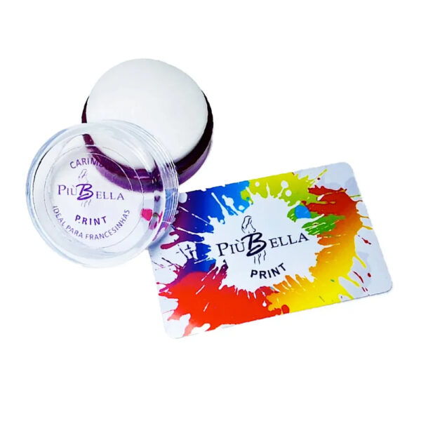 Carimbo com Raspador Branco Piu Bella