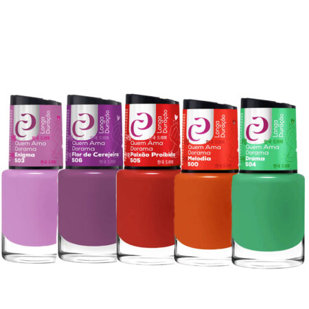 Kit 5 Esmaltes Cora Quem Ama Dorama