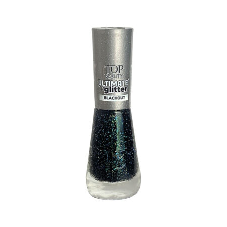 Esmalte Top Beauty Ultimate Glitter Blackout 9ml