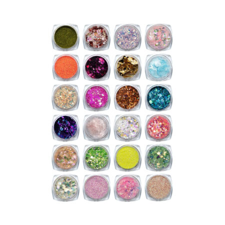 Kit Decoração Gliter Com 24 unidades