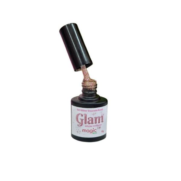 Gel Glitter Magic Eco Dourado Rose Glam 8g - Image 2