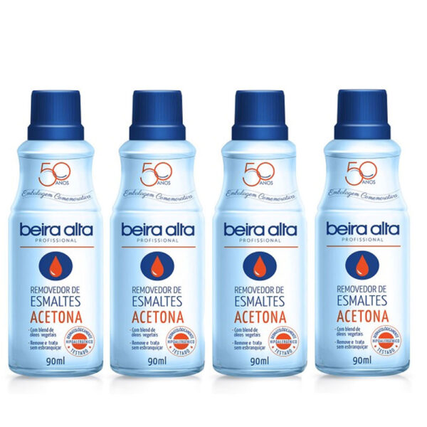 Kit 4 Acetona Beira Alta 90ml #PG3