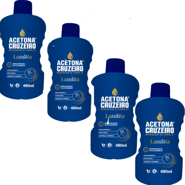 Kit 4 Acetona Cruzeiro 480ml #PG3