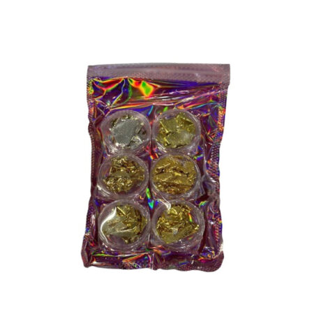Kit Folha de Ouro Colorido 05 6 unidades