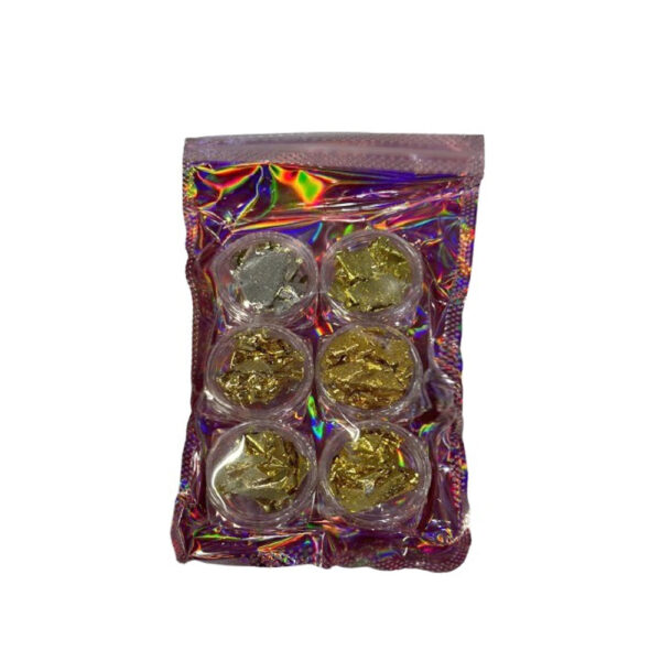 Kit Folha de Ouro Colorido 05 6 unidades