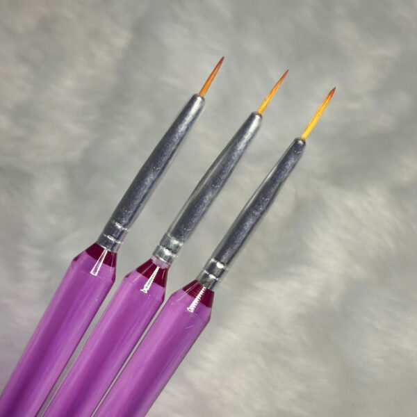 Kit Pincel Fino Roxo 3 Unidades - Image 2