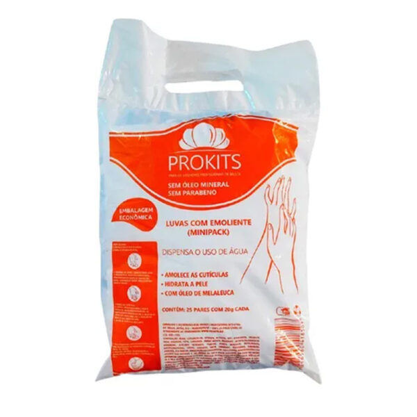 Luvas com Emoliente ProKits 25 unidades