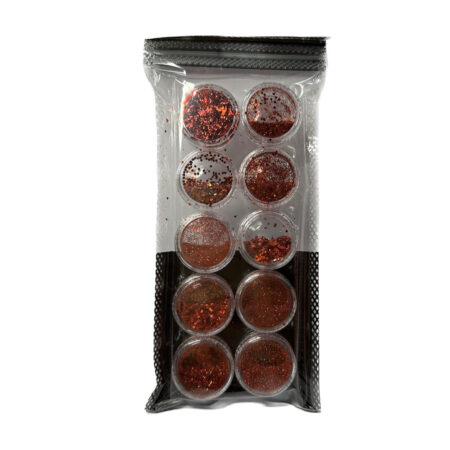 Kit Glitter Vermelho Dafu 10 Unidades