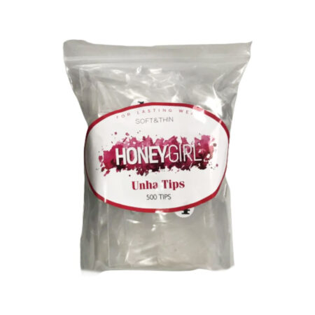 Tip Quadrada Transparente Honey Girl Pacote 500 unidades