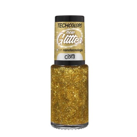 Esmalte Cora Techcolors New Glitter Golden Glam 9ml