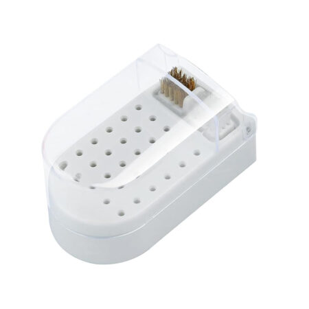 Suporte para Brocas com Escovinha de Limpeza Branco