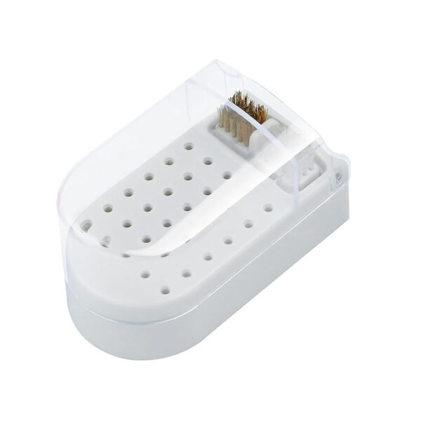 Suporte para Brocas com Escovinha de Limpeza Branco