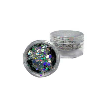 Glitter Avulso Flocado Prata