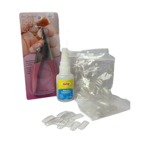 Kit Tip Sorriso Transparente - Cola Lírio - Cortador de Tips