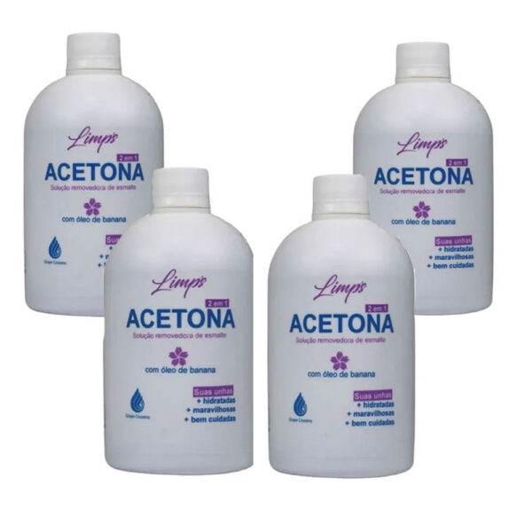 Kit 4 Acetona Limps 480ml #PG3