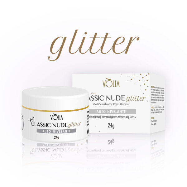 Gel Volia Classic Nude Glitter 24g