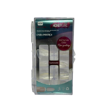 Postiça Almond Transparente HoneyGirl 100 unidades