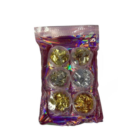 Kit Folha de Ouro Colorido 04 6 unidades