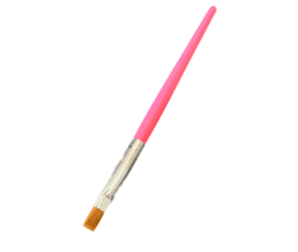 Pincel de Unha Reto Grande Rosa