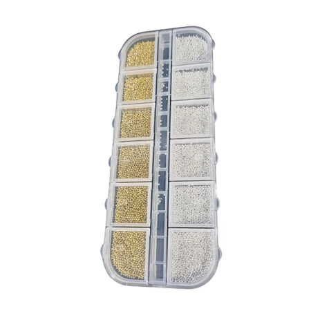 Caviar Prata e Dourado 6 Tamanhos 12 unidades