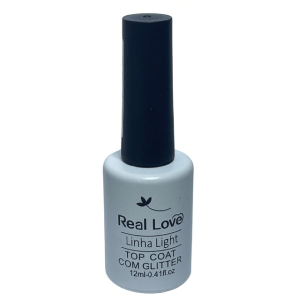 Top Coat com Glitter Real Love