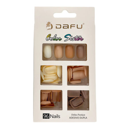 Postiça Quadrada Color Sister  Dafu 96 Unidades Modelo 4