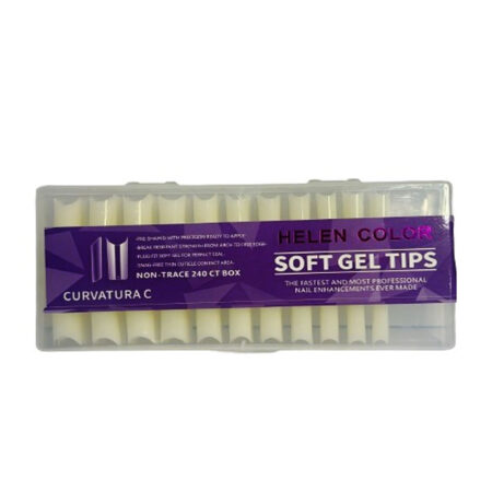Tips Soft Gel Curvatura C Leitosa Helen Color 240 unidades