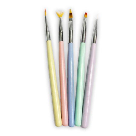 Kit Pincel Para Decoração 5 Unidades