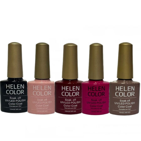 Kit 5 Esmaltes em Gel Helen Color