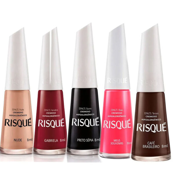 Kit 5 Esmaltes Risque