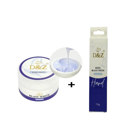 Kit Gel DZ Blanc White 18g + Sache Blanc White 15g