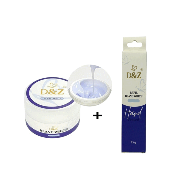Kit Gel DZ Blanc White 18g + Sache Blanc White 15g