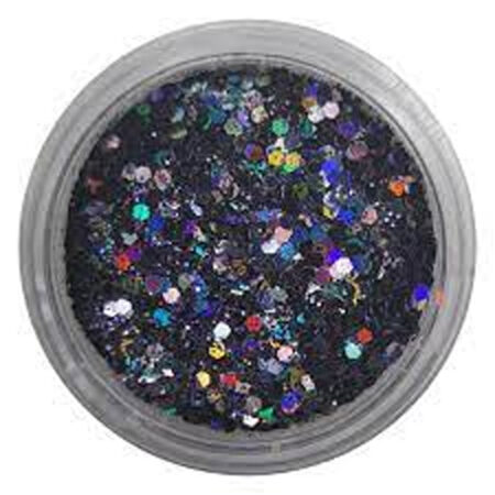 Glitter Flocado Preto Pequeno