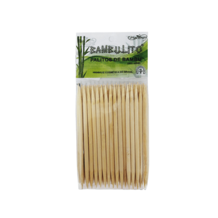 Palito Duas Pontas Bambulito 12cm HigiBras 50 unidades