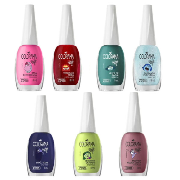 Kit Esmalte Colorama Coleção DivertidaMente2 7 cores
