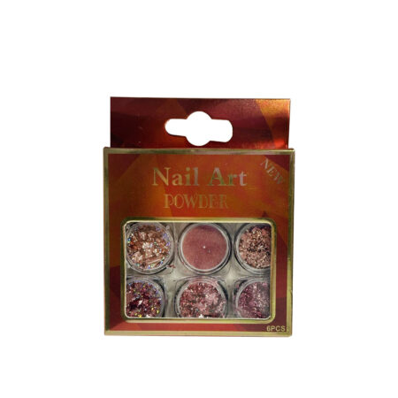 Kit Folha de Ouro e Glitter Rose 6 cores