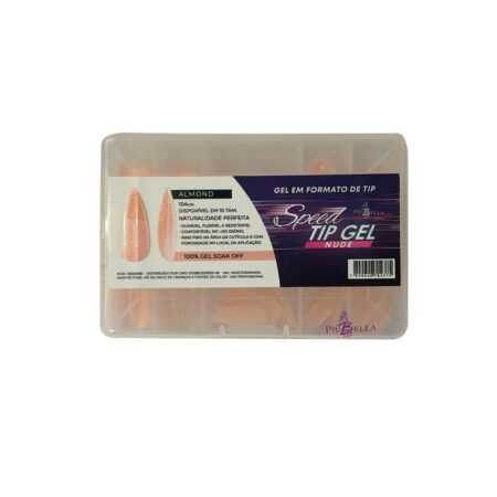 Speed Tip Gel Nude Almond Piu Bella 104 Unidades