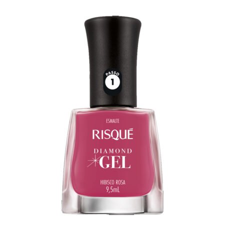 Esmalte Risque Diamond Gel Hibisco Rosa 9,5ml